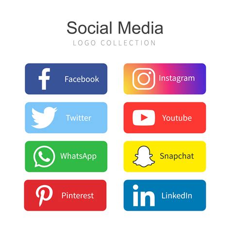 Popular Social Media Logo Collection Download Free Vectors Clipart