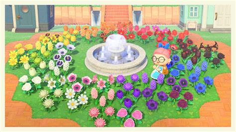 Animal Crossing New horizon rainbow flower Garden Animal crossing