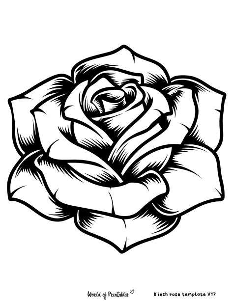 Rose Tattoo Stencil Rose tattoo stencil, Rose outline tattoo, Tattoo