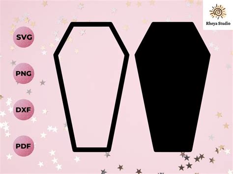 Halloween Svg Coffin Svg Coffin Outline Svg Coffin Silhouette Svg