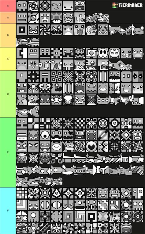 Geometry Dash All Icons Tier List Community Rankings Tiermaker