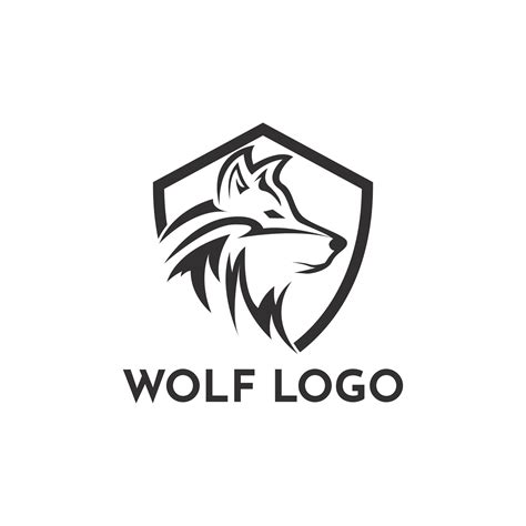 Wolf Head Logo Design Creative Idea With Shield 28582334 Vector Art At