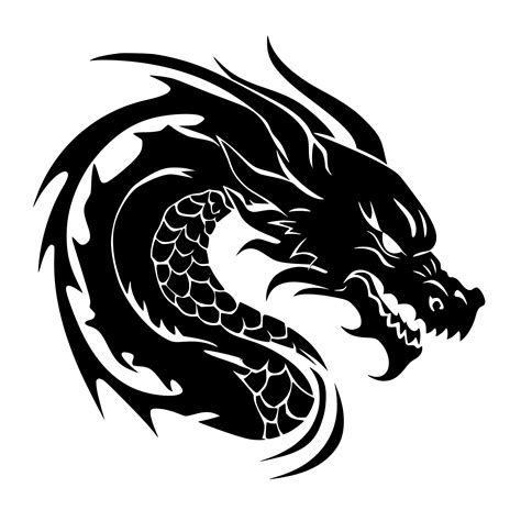 Curved Dragon Svg Instant Download Image For Cricut Silhouette