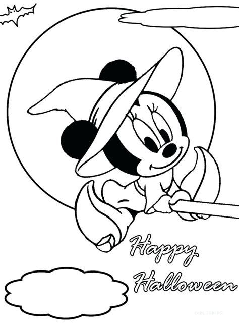 Minnie Mouse Halloween Coloring Pages At Free