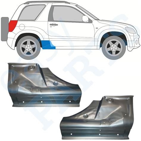 KIT PANNEAU DE RÉPARATION DE SEUIL DE 3 PORTES POUR SUZUKI GRAND VITARA 2005 2012 KAYMAN OFFROAD