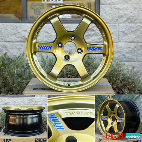 Rays Volk Racing Te37 Wheels 15x8 4x100 35 Offset Hyper Gold