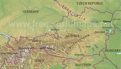 Austria Physical Map