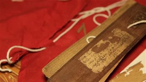 Ancient Sanskrit Writing On Palm Leaf Ma Stock Video Pond