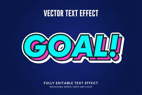 Goal 3d Vector Text Effect Graphic By Elchinarts · Creative Fabrica