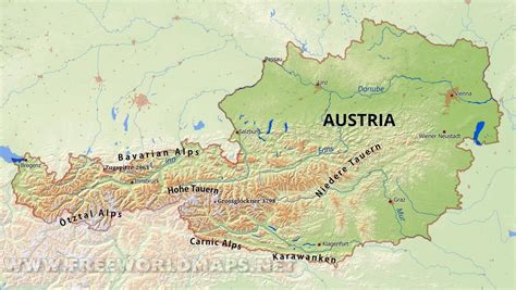 Austria Physical Map