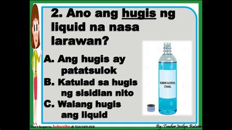 Katangian Ng Liquid Quiz 5 And 6 Youtube