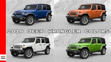 Jeep Wrangler Exterior Colors