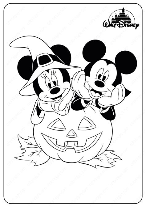 Spooktacular Halloween Coloring Fun With Minnie And Mickey