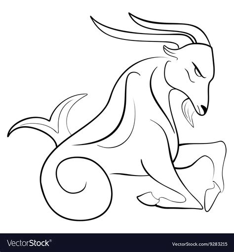 Capricorn Symbol Drawing