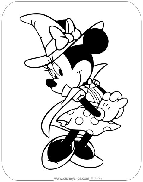 Minnie Mouse Halloween Coloring Coloring Pages