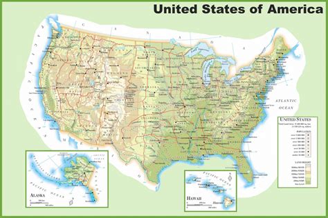 Printable Landform Map Of The United States Printable Us Maps