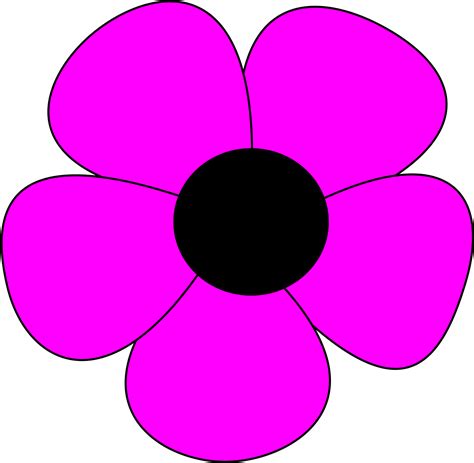 Simple Flower Clipart Simple Flower Drawing Pink Png Download