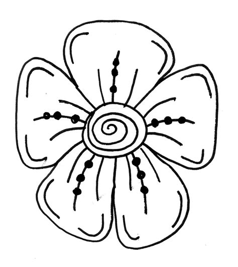 Flower Drawing Easy Clipart Best