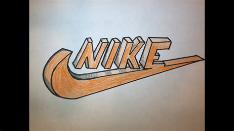 How To Draw A 3d Nike Logo Logo Drawing Youtube