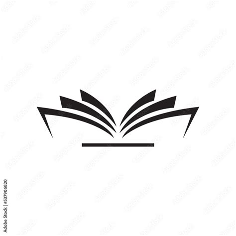 Open Book Icon Logo Vector Design Template Stock Vector Adobe Stock