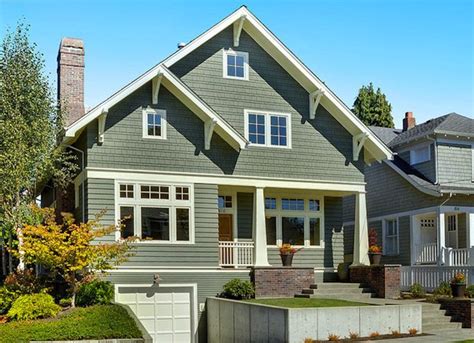 Contrast is provided with the dark gray garage door and front door. Pin on Garden