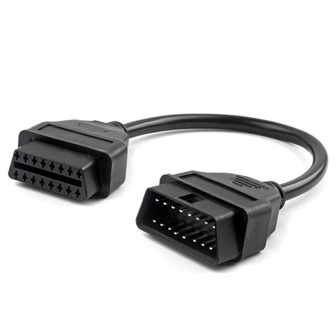 ELM327 OBD2 16Pin Male To Female Extension Cable 30cm Transfer Connector OBD OBD2 16 Pin Adaptor