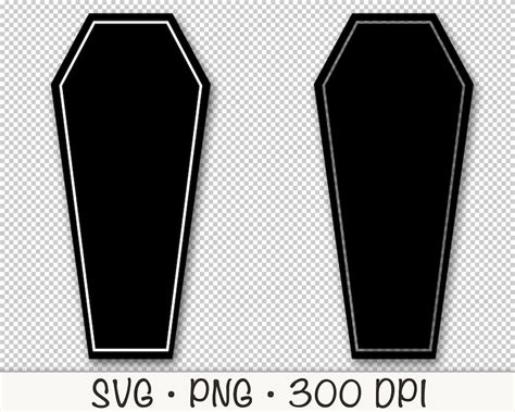 Coffin SVG Coffin PNG Coffin Clipart Instant Digital Etsy