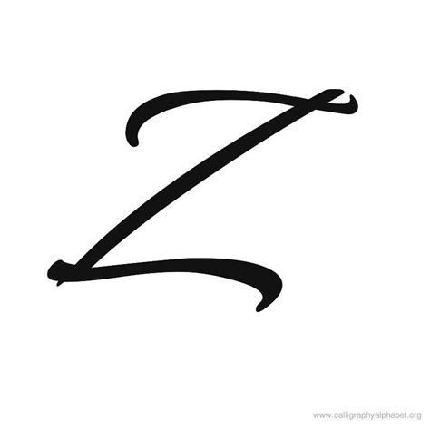 Calligraphy Brush Z Z Tattoo Calligraphy Alphabet Hand Lettering