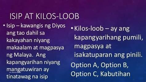 Ano Ang Ibigsabihin Ng Isip At Kilos Loob Brainlyph