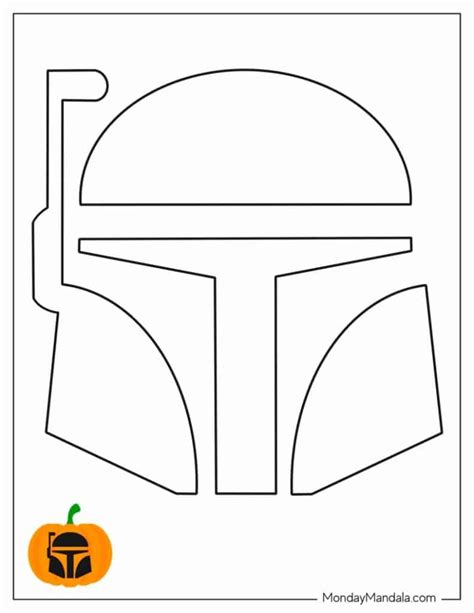 Boba Fett Pumpkin Stencil