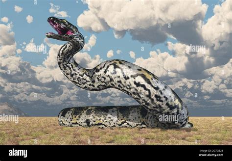 Prehistoric Giant Snake Titanoboa Stock Photo Alamy