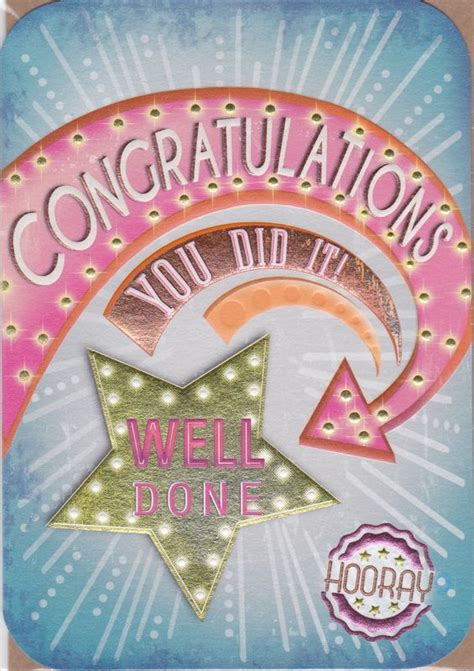 Sin embargo lo hiciste, felicitaciones en tus elecciones. You Did It Congratulations Card - Karenza Paperie