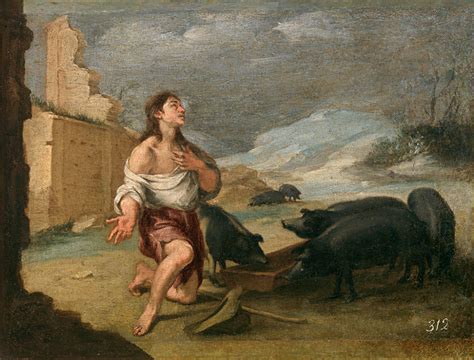 The Prodigal Son Among The Pigs C 1660 Oil On Canvas 27 X 34 Cm