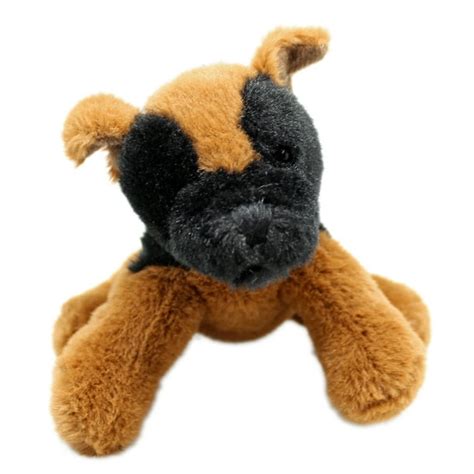 Soft Spots Brownblack Colored Small Dog Plush Toy 4in