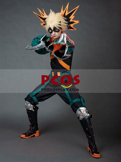 Manga Boku My Hero Academia Bakugou Katsuki Cosplay Combat Suit For