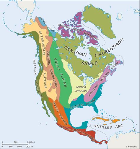 Regions Of North America Map Cities And Towns Map