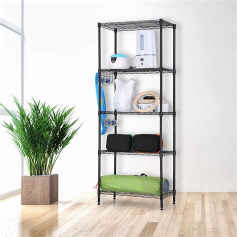 Shelving by space and style. Wire Shelving 5 Tier Metal Storage Rack Shelf 5 Shelf ...