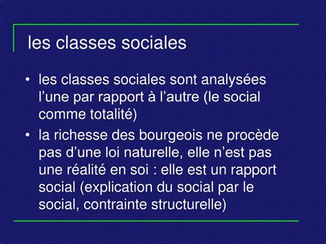 Quelles Sont Les Caractéristiques Des Classes Sociales Selon Karl Marx