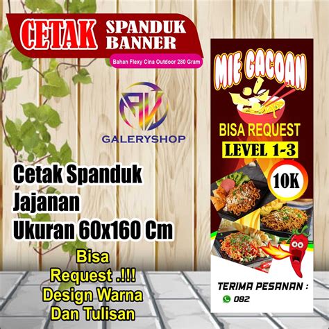 Jual Cetak Spanduk Banner Mie Gacoan Jajanan Kekinian Dll Shopee