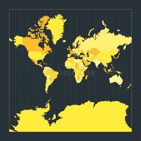 List 99 Images World Mercator Projection Map With Country Outlines Superb