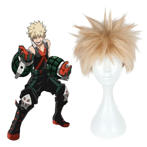 Anime Boku No Hero Academia Bakugou Katsuki Wig Cosplay Costume My Hero