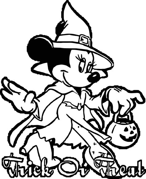 Minnie Mouse Halloween Coloring Page