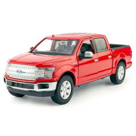 Ford F 150 Lariat Diecast Toy Pickup Truck 2019 Red 127 Scale Toy