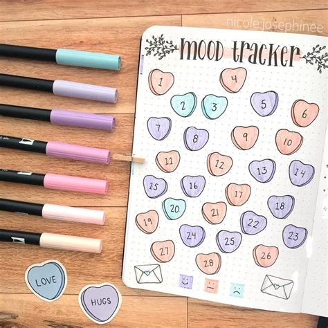 30 Fun And Creative Bullet Journal Mood Tracker Ideas