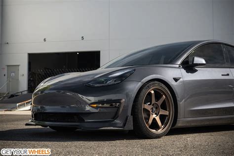 Tesla Model 3 Volk Racing Te37 Getyourwheels