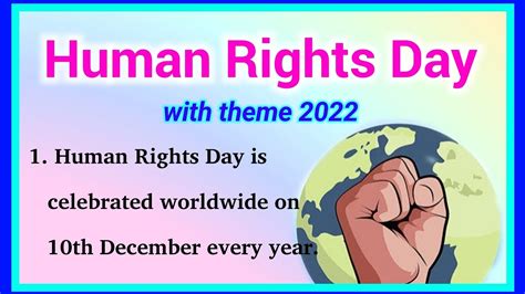 10 Lines On Human Rights Day 2022 In English Human Rights Day Theme