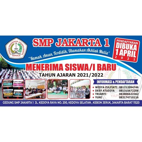 Jual Spanduk Banner Ppdb Ukuran 2x1 Meter Bahan Flexy 280 Gram High