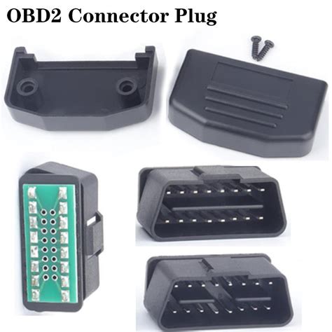 12V 24V OBD2 16Pin 남성 플러그 커넥터 ELM327 확장 어댑터 OBD 케이블 OBDII EOBD ODB2 16 핀 OBD 2 어댑터 PCB