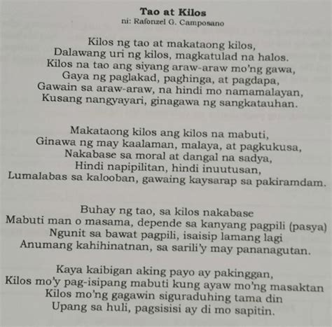 Tula Tungkol Sa Tamang Paggamit Ng Isip At Kilos Loob Brainlyph