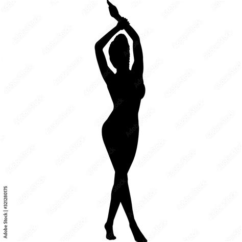 African American Woman Sexy Standing Black Afro People Silhouette